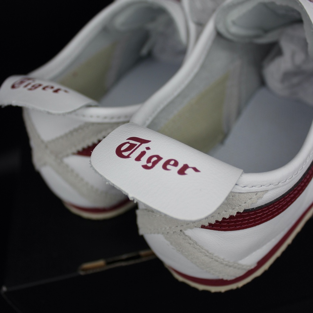 ASICS ONITSUKA D4J2L-0125 White Burgandy Mexico 66 Unisex fashion Sneakers - Picture 8 of 10